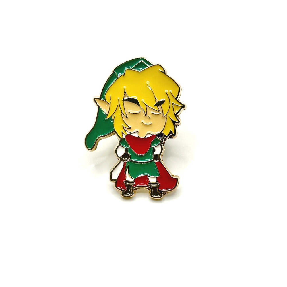 Link Nintendo Enamel Pin Unisex OS Green Gold Chibi Legend of Zelda Video Game